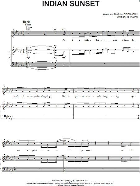open zoom image for Indian Sunset - Piano/Vocal/Guitar, New, Main