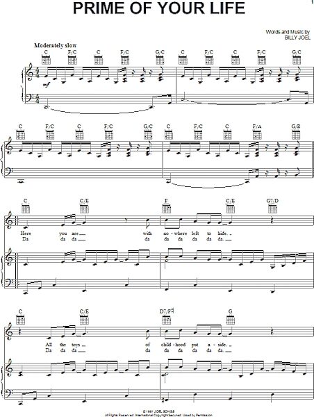 open zoom image for Prime Of Your Life - Piano/Vocal/Guitar, New, Main