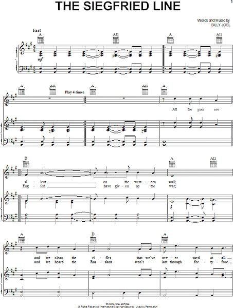 open zoom image for The Siegfried Line - Piano/Vocal/Guitar, New, Main