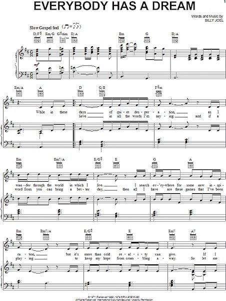 open zoom image for Everybody Has A Dream - Piano/Vocal/Guitar, New, Main