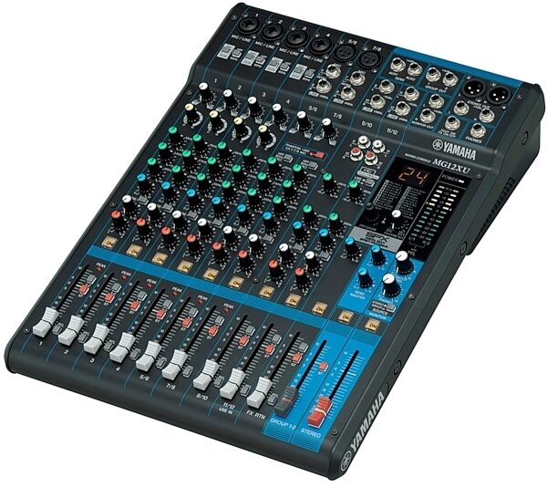 open zoom image for Yamaha MG12XU USB Mixer with Effects, 4-Bus, New, Angle