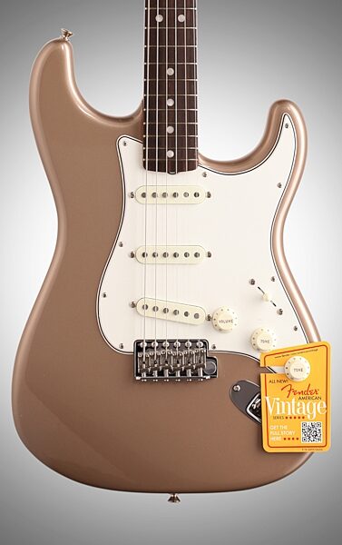 open zoom image for Fender American Vintage '65 Stratocaster Electric Guitar, with Rosewood Fingerboard and Case, Body Straight Front