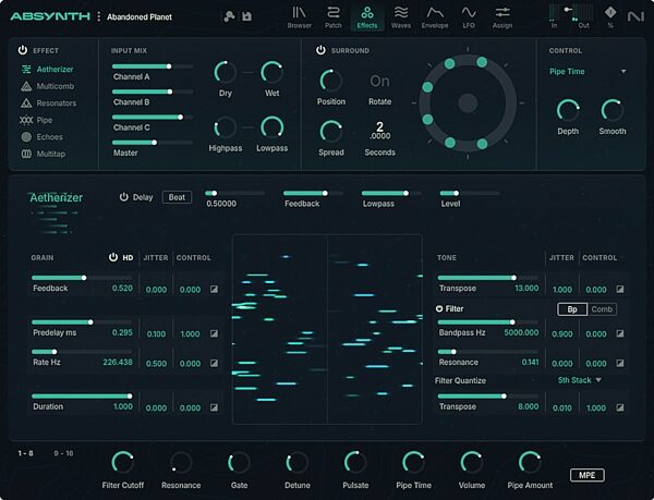 open zoom image for Native Instruments Absynth 6 Software Synthesizer, Digital Download, Action Position Back