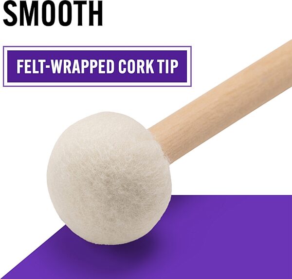 open zoom image for On-Stage WPM200 Felt Tip Mallets, New, Action Position Back