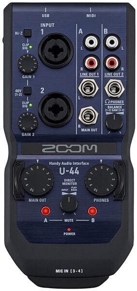 open zoom image for Zoom U-44 Handy Portable USB Audio Interface, Main