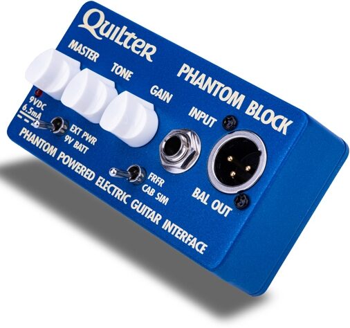 open zoom image for Quilter Phantom Block Electric Guitar Direct Box, New, Angled Front
