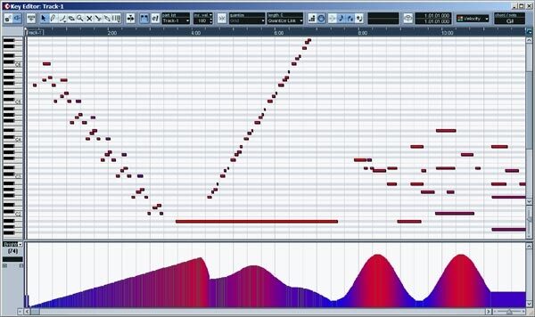 open zoom image for Steinberg Cubase SL MIDI Recording System (Macintosh and Windows), Key Editor