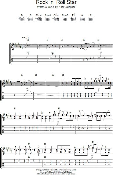 open zoom image for Rock 'N' Roll Star - Guitar TAB, New, Main