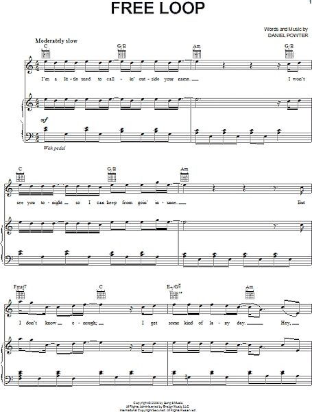 open zoom image for Free Loop - Piano/Vocal/Guitar, New, Main