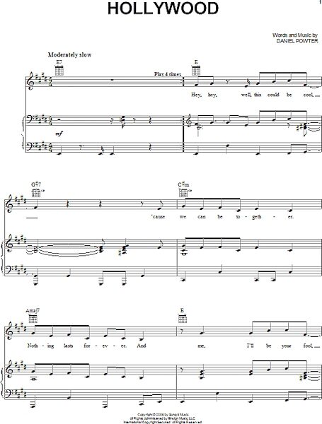 open zoom image for Hollywood - Piano/Vocal/Guitar, New, Main