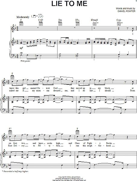 open zoom image for Lie To Me - Piano/Vocal/Guitar, New, Main