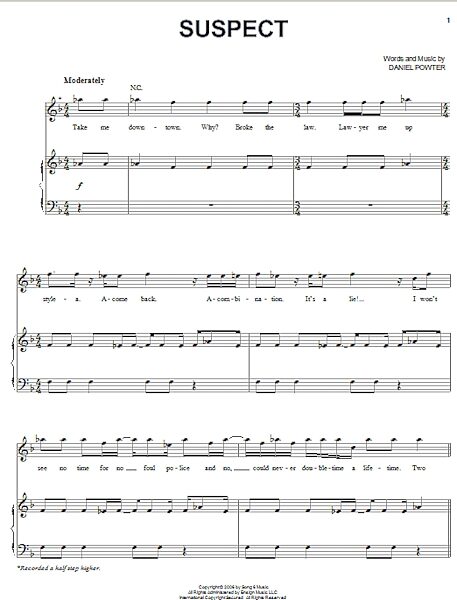 open zoom image for Suspect - Piano/Vocal/Guitar, New, Main