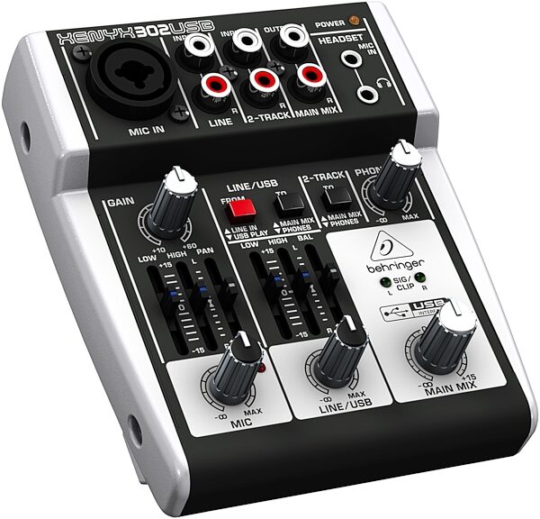 open zoom image for Behringer 302USB USB Audio Mixer and Interface, Angle