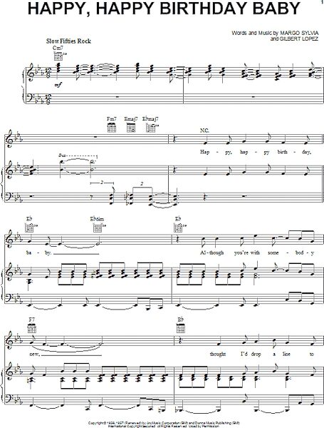 open zoom image for Happy, Happy Birthday Baby - Piano/Vocal/Guitar, New, Main