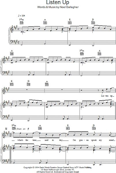 open zoom image for Listen Up - Piano/Vocal/Guitar, New, Main
