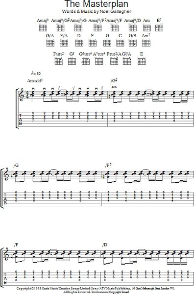 open zoom image for The Masterplan - Guitar TAB, New, Main