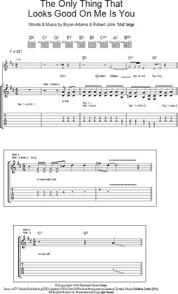 open zoom image for The Only Thing That Looks Good On Me Is You - Guitar TAB, New, Main