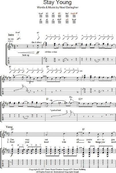open zoom image for Stay Young - Guitar TAB, New, Main