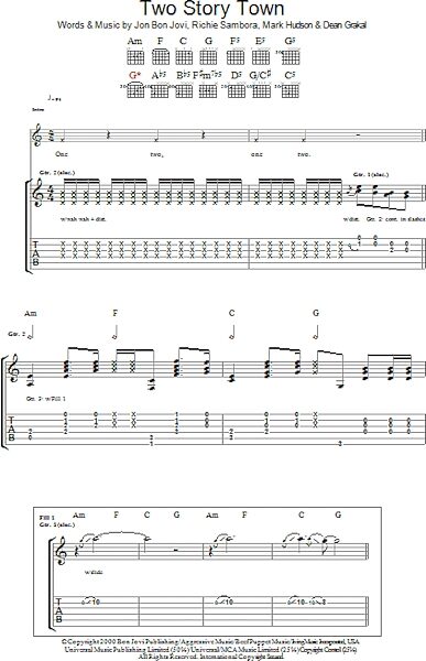 open zoom image for Two Story Town - Guitar TAB, New, Main