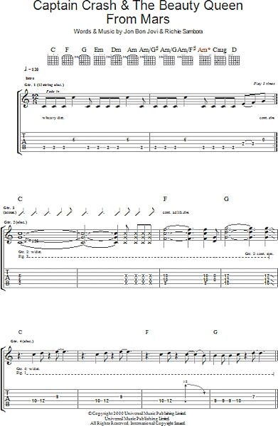open zoom image for Captain Crash & The Beauty Queen From Mars - Guitar TAB, New, Main