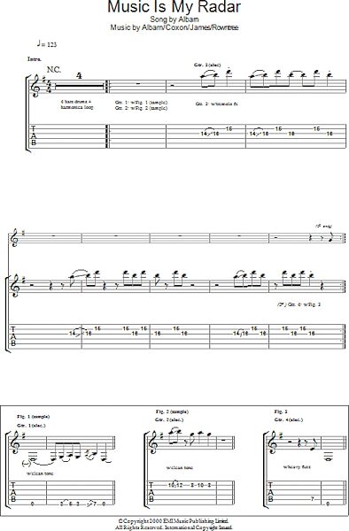 open zoom image for Music Is My Radar - Guitar TAB, New, Main