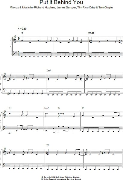 open zoom image for Put It Behind You - Piano/Vocal/Guitar, New, Main
