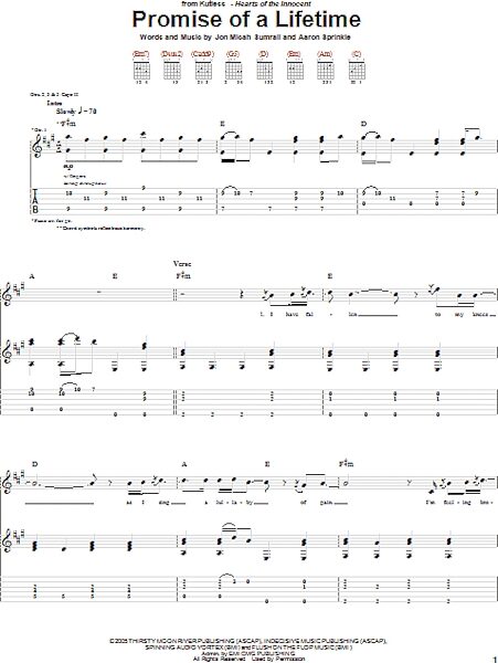 open zoom image for Promise Of A Lifetime - Guitar TAB, New, Main