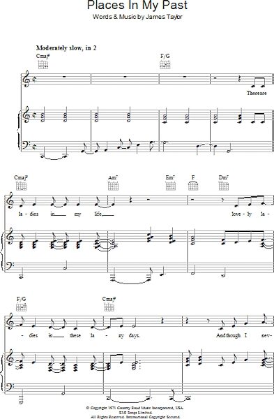 open zoom image for Places In My Past - Piano/Vocal/Guitar, New, Main