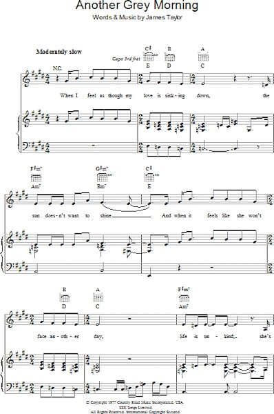 open zoom image for Another Grey Morning - Piano/Vocal/Guitar, New, Main