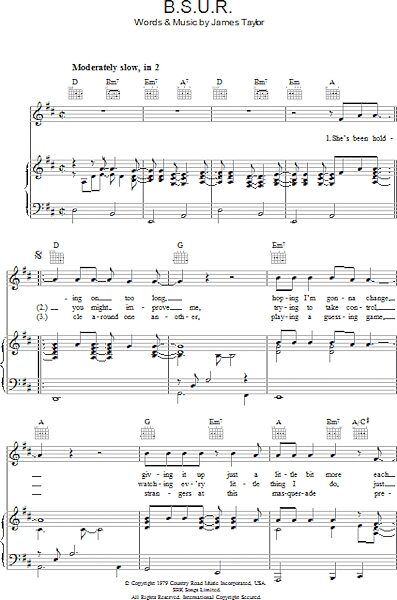 open zoom image for B.S.U.R. - Piano/Vocal/Guitar, New, Main