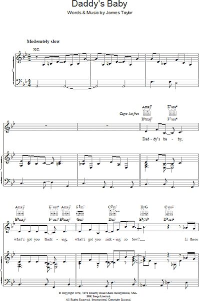 open zoom image for Daddy's Baby - Piano/Vocal/Guitar, New, Main