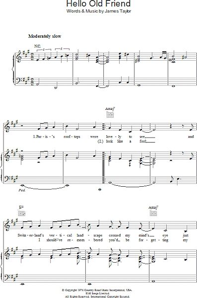 open zoom image for Hello Old Friend - Piano/Vocal/Guitar, New, Main
