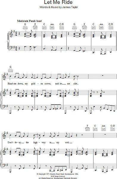 open zoom image for Let Me Ride - Piano/Vocal/Guitar, New, Main