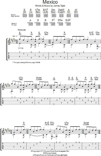 open zoom image for Mexico - Guitar TAB, New, Main