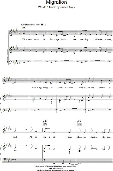 open zoom image for Migration - Piano/Vocal/Guitar, New, Main