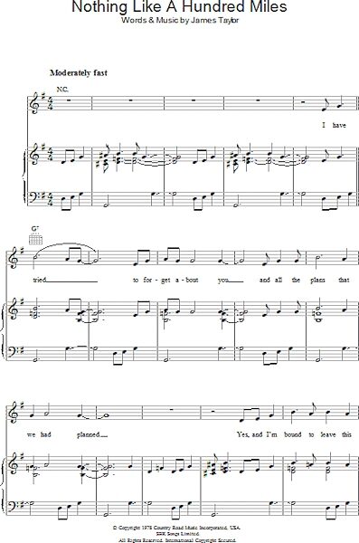 open zoom image for Nothing Like A Hundred Miles - Piano/Vocal/Guitar, New, Main