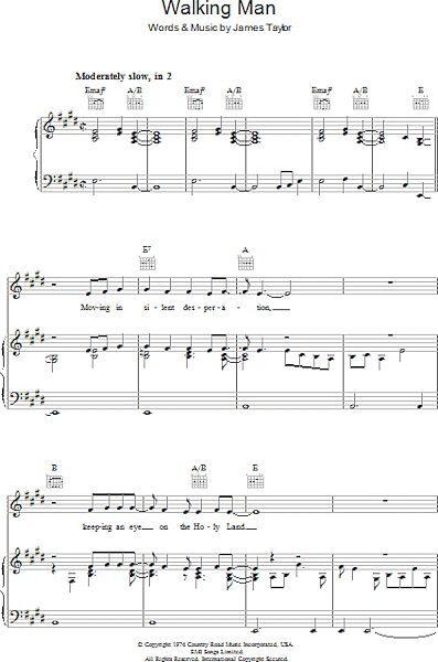 open zoom image for Walking Man - Piano/Vocal/Guitar, New, Main