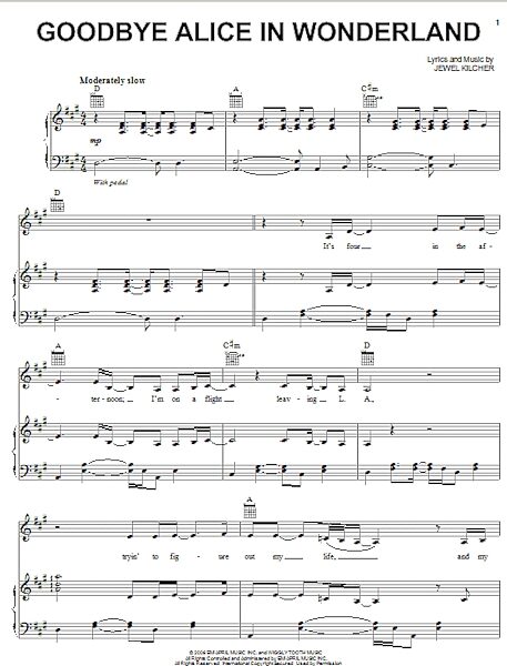 open zoom image for Goodbye Alice In Wonderland - Piano/Vocal/Guitar, New, Main