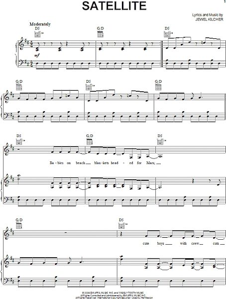 open zoom image for Satellite - Piano/Vocal/Guitar, New, Main