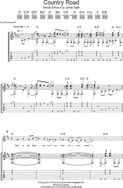 open zoom image for Country Road - Guitar TAB, New, Main