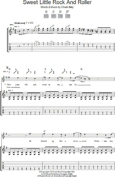open zoom image for Sweet Little Rock And Roller - Guitar TAB, New, Main