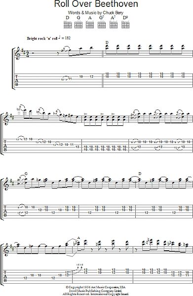 open zoom image for Roll Over Beethoven - Guitar TAB, New, Main