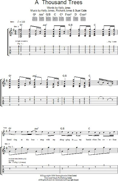 open zoom image for A Thousand Trees - Guitar TAB, New, Main