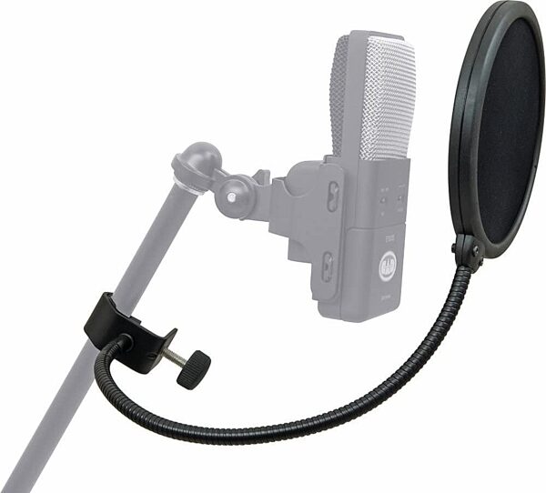 open zoom image for K&M Double-Layer Popkiller Pop Filter, Black, 6 inch, 30700, Detail Side