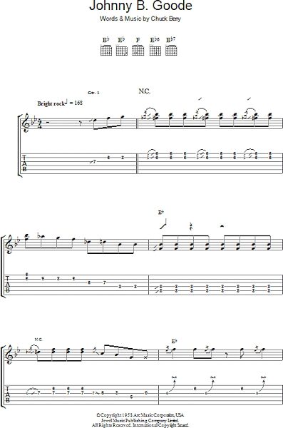 open zoom image for Johnny B. Goode - Guitar TAB, New, Main