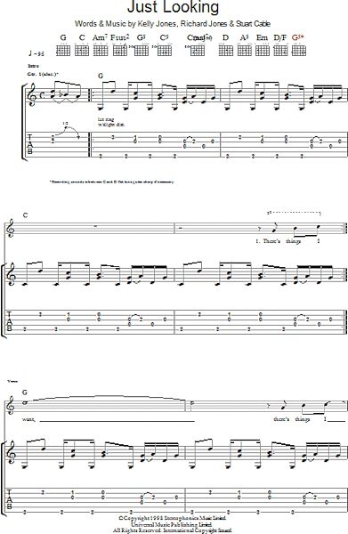 open zoom image for Just Looking - Guitar TAB, New, Main