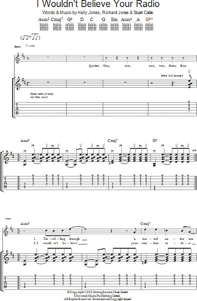 open zoom image for I Wouldn't Believe Your Radio - Guitar TAB, New, Main