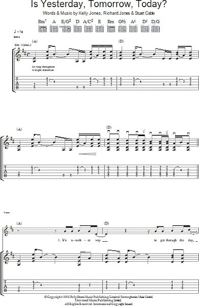 open zoom image for Is Yesterday, Tomorrow, Today? - Guitar TAB, New, Main