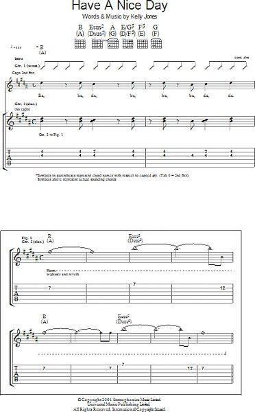 open zoom image for Have A Nice Day - Guitar TAB, New, Main