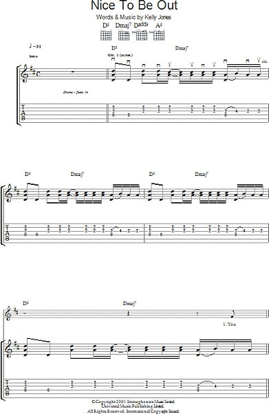 open zoom image for Nice To Be Out - Guitar TAB, New, Main